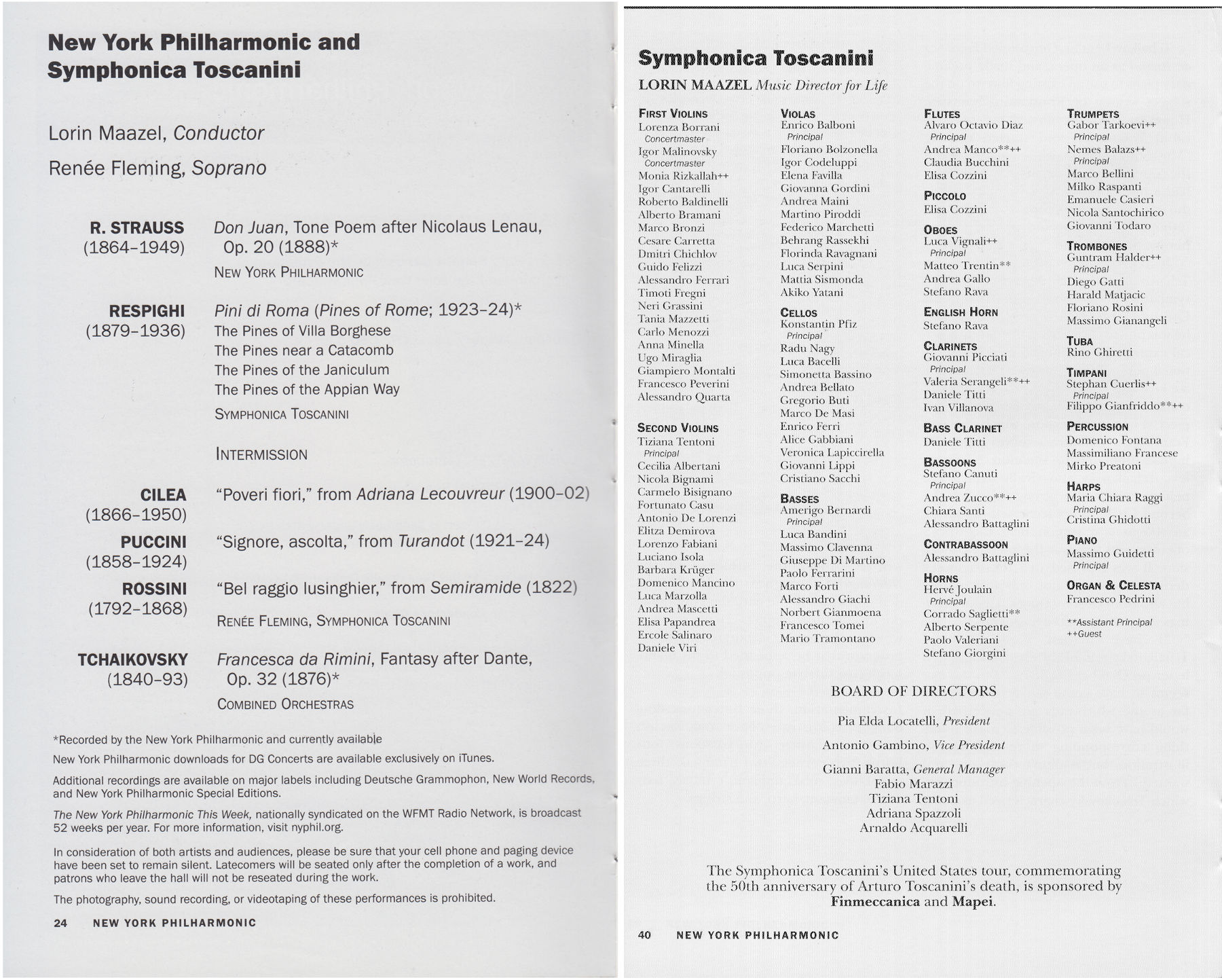 New York - Toscanini Anniversary